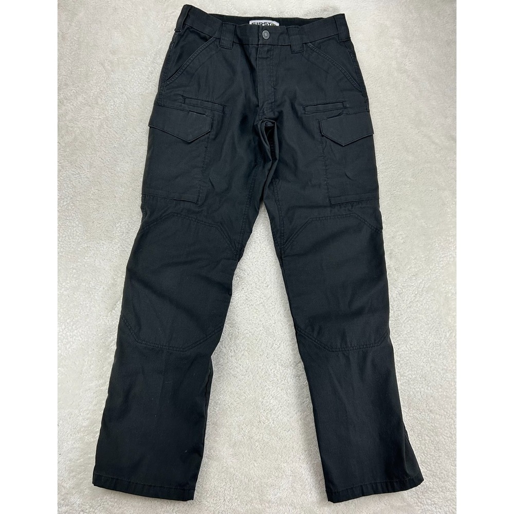 First Tactical Cargo Pants Mens 32x33 Black Ripstop Utility Workwear Outdoor